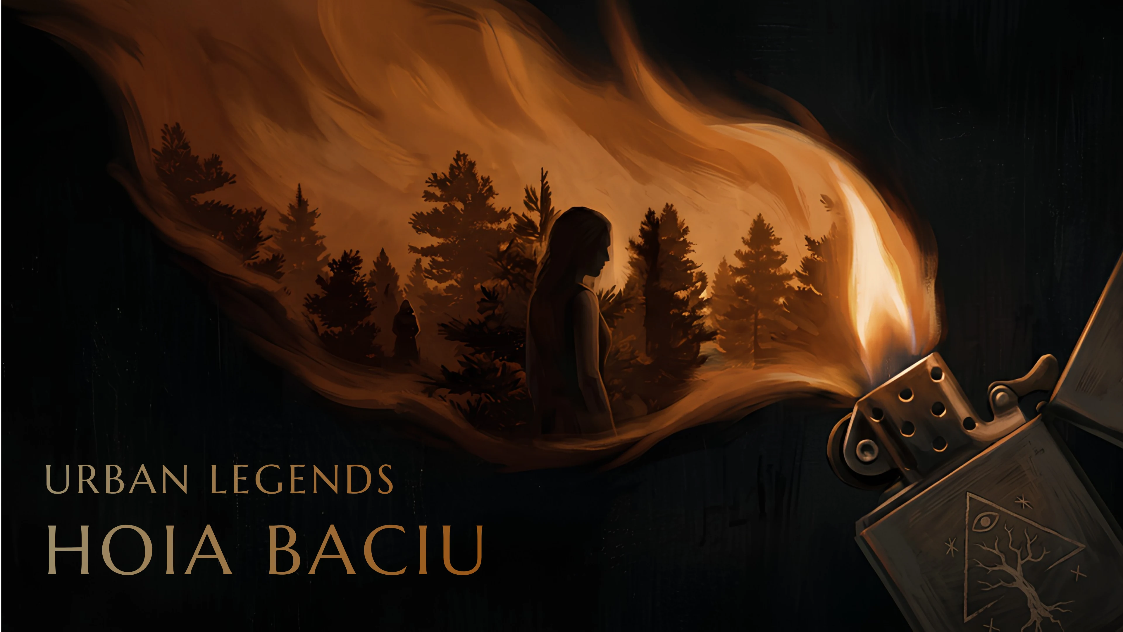 Hoia Baciu: The Triangle — an eerie forest scene with the game title and wishlist message